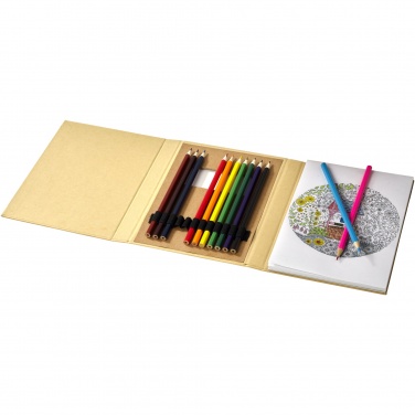 Logo trade promotional item photo of: Pablo colouring set with drawing paper