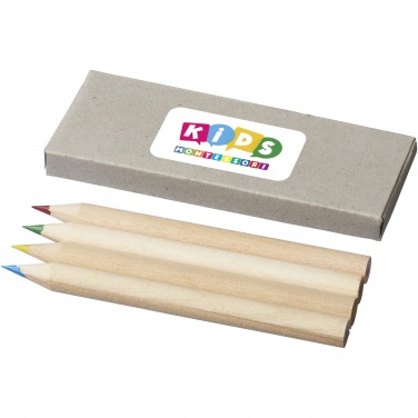 Logo trade advertising products image of: Tullik 4-piece coloured pencil set