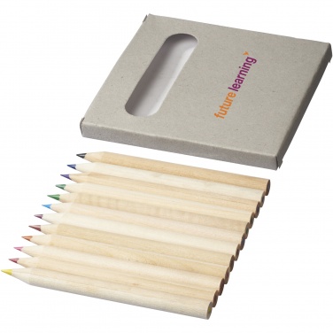 Logo trade promotional giveaways image of: Tallin 12-piece coloured pencil set