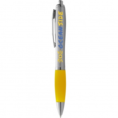 Logotrade corporate gifts photo of: Nash ballpoint pen silver barrel and coloured grip