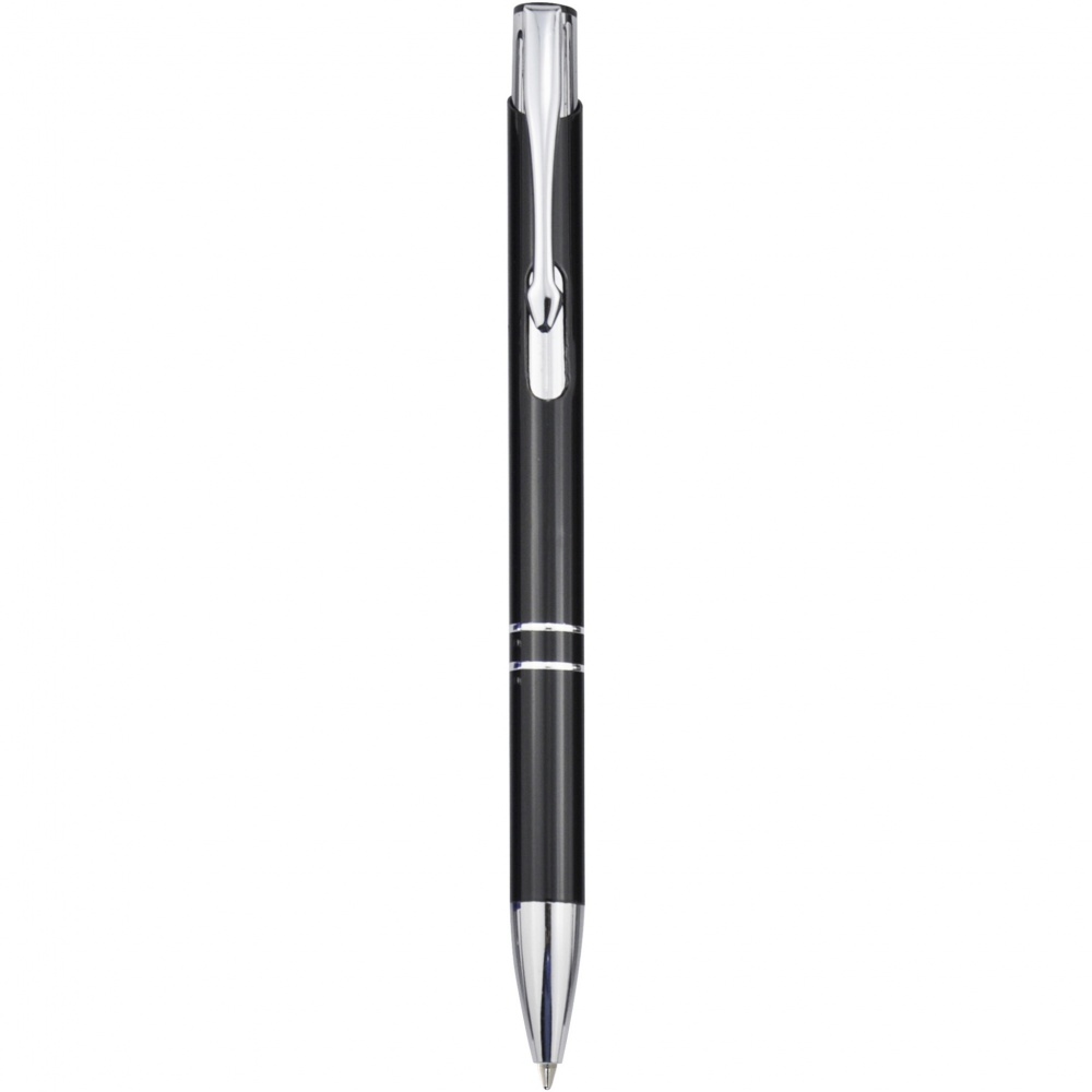 Logo trade advertising products picture of: Moneta aluminium click ballpoint pen (blue ink)