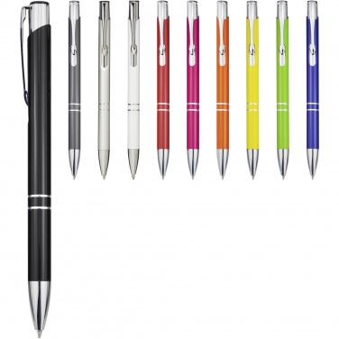 Logotrade promotional gifts photo of: Moneta aluminium click ballpoint pen (blue ink)