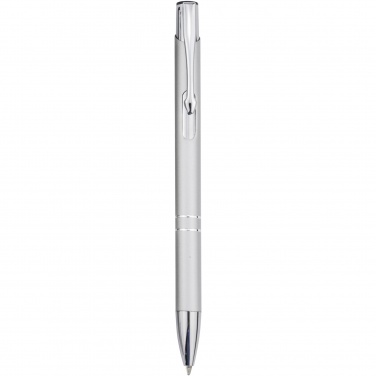 Logo trade promotional merchandise picture of: Moneta aluminium click ballpoint pen (blue ink)