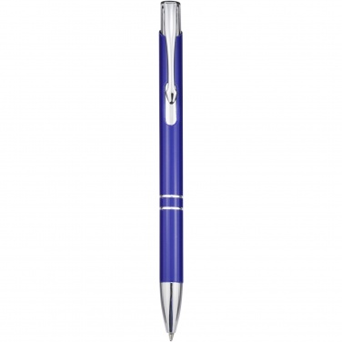 Logo trade advertising products picture of: Moneta aluminium click ballpoint pen (blue ink)