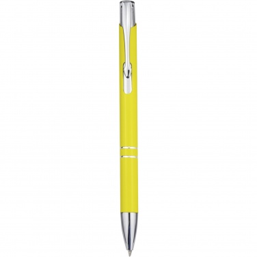Logo trade corporate gifts image of: Moneta aluminium click ballpoint pen (blue ink)