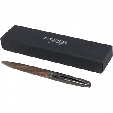 Logo trade promotional items image of: Loure wood barrel ballpoint pen
