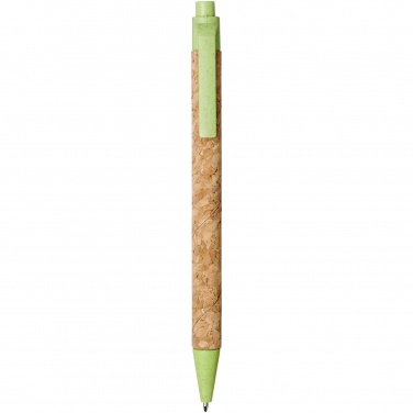 Logo trade promotional products picture of: Midar cork and wheat straw ballpoint pen