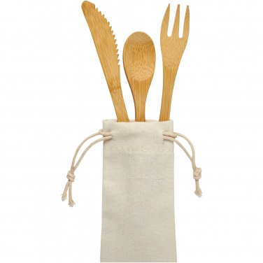 Logo trade promotional product photo of: Celuk bamboo cutlery set