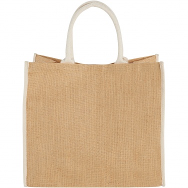Logotrade promotional giveaways photo of: Harry coloured edge jute tote bag 25L
