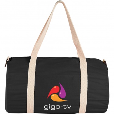 Logo trade promotional gifts image of: Cochichuate cotton barrel duffel bag 25L