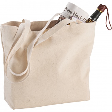 Logotrade promotional item image of: Ningbo 320 g/m² zippered cotton tote bag 15L