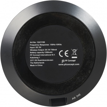 Logo trade promotional merchandise image of: Fiber 3W wireless charging Bluetooth® speaker