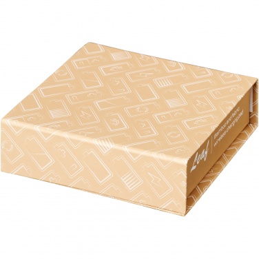 Logo trade promotional products picture of: Leaf 5W bamboo and fabric wireless charging pad