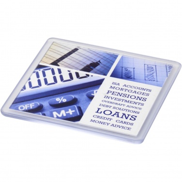 Logo trade promotional product photo of: Ellison square plastic coaster with paper insert
