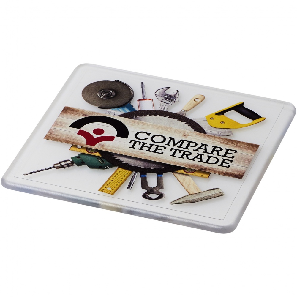 Logotrade promotional item image of: Renzo square plastic coaster