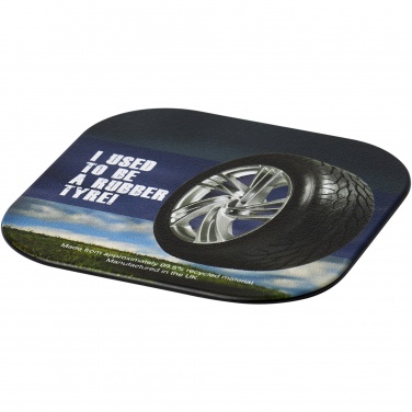 Logo trade promotional merchandise picture of: Brite-Mat® square coaster with tyre material