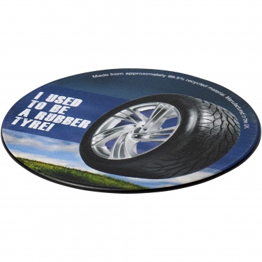 Logo trade corporate gift photo of: Brite-Mat® round coaster with tyre material