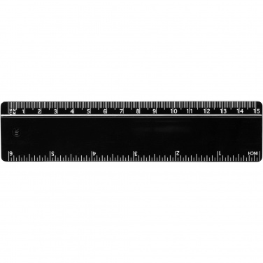 Logo trade promotional gift photo of: Terran 15 cm ruler from 100% recycled plastic
