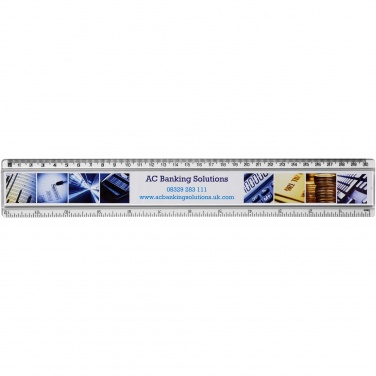 Logo trade promotional merchandise photo of: Ellison 30 cm plastic insert ruler