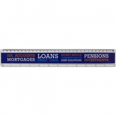 Logotrade promotional product picture of: Ellison 30 cm plastic insert ruler