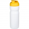 Baseline® Plus 650 ml flip lid sport bottle, White / Yellow