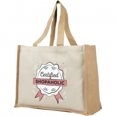 Logotrade promotional product image of: Varai 320 g/m² canvas and jute shopping tote bag 23L