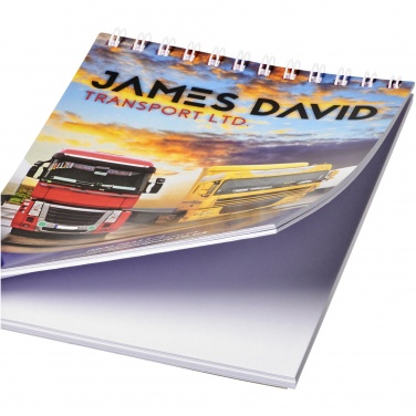 Logo trade promotional giveaways picture of: Desk-Mate® spiral A6 notebook