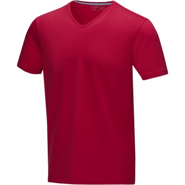 Logo trade promotional merchandise photo of: Kawartha short sleeve men's organic V-neck t-shirt