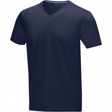 Logo trade promotional gifts image of: Kawartha short sleeve men's organic V-neck t-shirt
