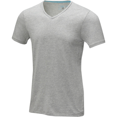 Logo trade promotional merchandise picture of: Kawartha short sleeve men's organic V-neck t-shirt