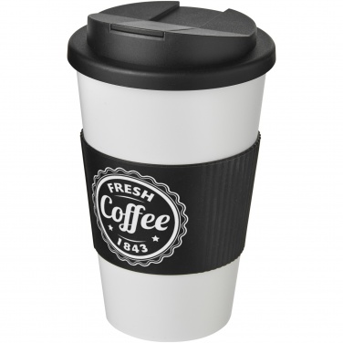 Logotrade promotional product picture of: Americano® 350 ml tumbler with grip & spill-proof lid