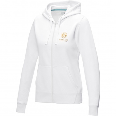 Logo trade business gift photo of: Ruby women’s organic recycled full zip hoodie