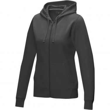 Logo trade promotional gifts image of: Ruby women’s organic recycled full zip hoodie