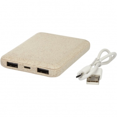 Logotrade promotional items photo of: Asama 5000 mAh wheat straw power bank