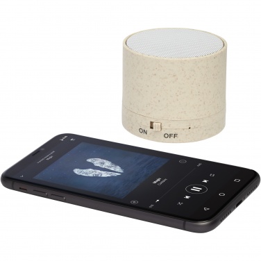 Logo trade promotional item photo of: Kikai wheat straw Bluetooth® speaker