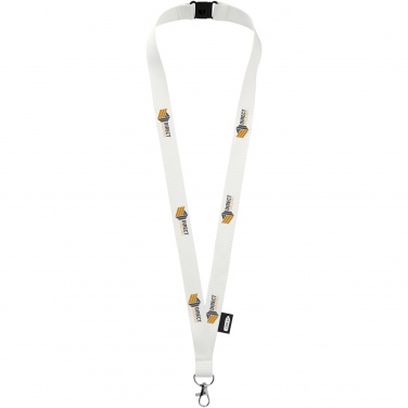 Logo trade corporate gifts picture of: Tom recycled PET lanyard with breakaway closure
