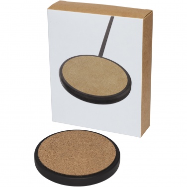 Logo trade promotional gifts image of: Kivi 10W limestone/cork wireless charging pad