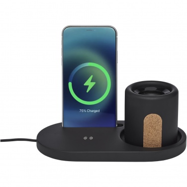 Logo trade promotional gifts image of: Klip 5W wireless charging desk organizer