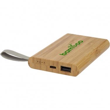 Logo trade promotional gift photo of: Tulda 5000 mAh bamboo power bank