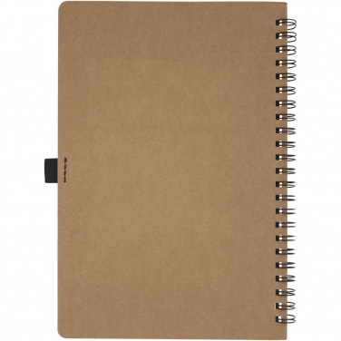 Logotrade corporate gift image of: Cobble A5 wire-o recycled cardboard notebook with stone paper