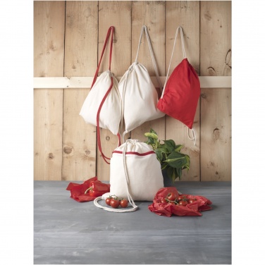 Logo trade promotional product photo of: Oregon 140 g/m² cotton drawstring bag 5L