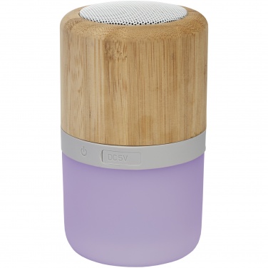 Logotrade promotional gift picture of: Aurea bamboo Bluetooth® speaker with light 