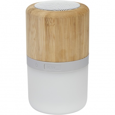 Logo trade promotional merchandise photo of: Aurea bamboo Bluetooth® speaker with light 