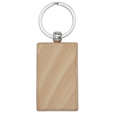 Logotrade promotional gift image of: Gian beech wood rectangular keychain