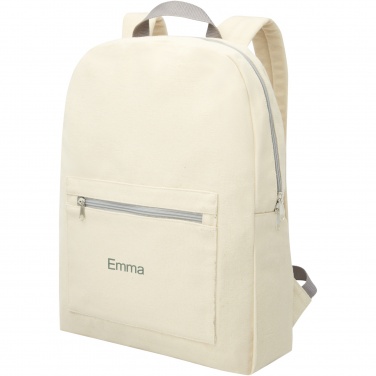 Logo trade business gift photo of: Pheebs 450 g/m² recycled cotton and polyester backpack 10L