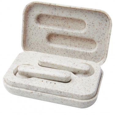 Logo trade promotional gifts picture of: Nantai wheat straw True Wireless earbuds