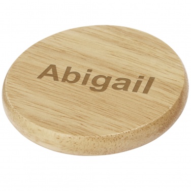 Logotrade business gift image of: Scoll wooden coaster with bottle opener