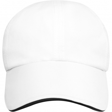 Logo trade promotional merchandise image of: Morion 6 panel GRS recycled cool fit sandwich cap
