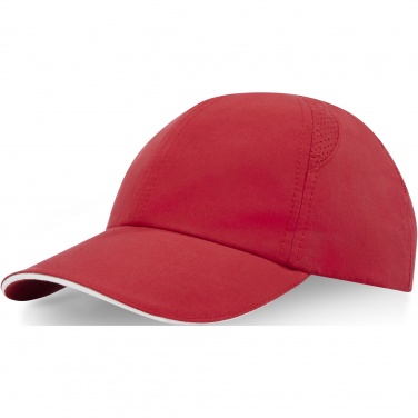 Logo trade promotional gifts image of: Morion 6 panel GRS recycled cool fit sandwich cap
