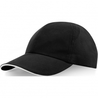Logo trade promotional gifts image of: Morion 6 panel GRS recycled cool fit sandwich cap